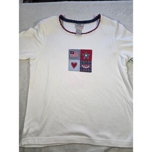 Koret City Blues SP Patriotic Patchwork Tee Americana Cottagecore Y2K